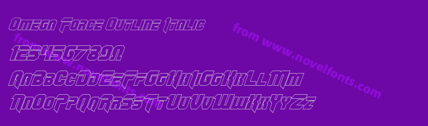 Omega Force Outline ItalicPreview Omega Force Outline ItalicPreview
