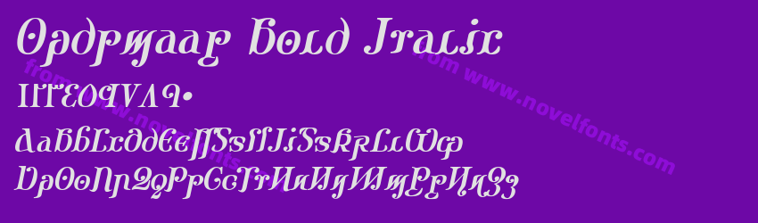 Ondrwaax Bold ItalicPreview Ondrwaax Bold ItalicPreview