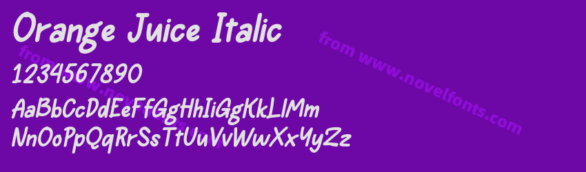 Orange Juice ItalicPreview Orange Juice ItalicPreview