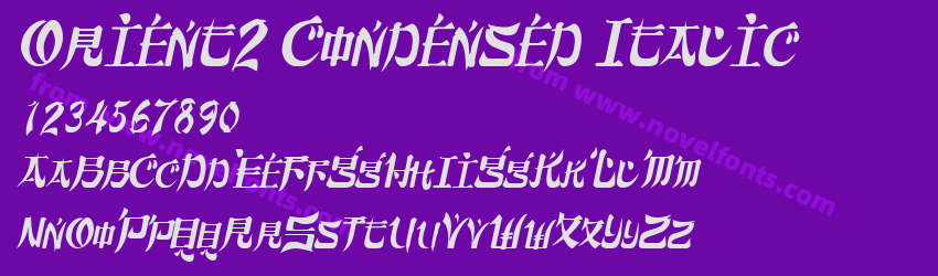 Orient2 Condensed ItalicPreview Orient2 Condensed ItalicPreview