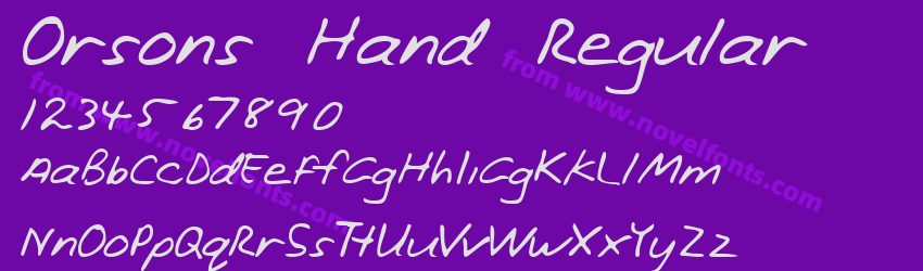Orsons Hand RegularPreview Orsons Hand RegularPreview