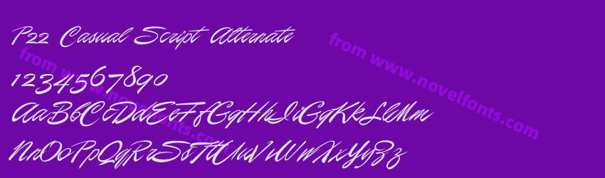 P22 Casual Script AlternatePreview P22 Casual Script AlternatePreview