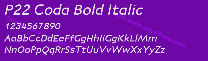 P22 Coda Bold ItalicPreview P22 Coda Bold ItalicPreview