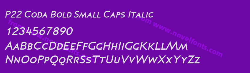P22 Coda Bold Small Caps ItalicPreview P22 Coda Bold Small Caps ItalicPreview