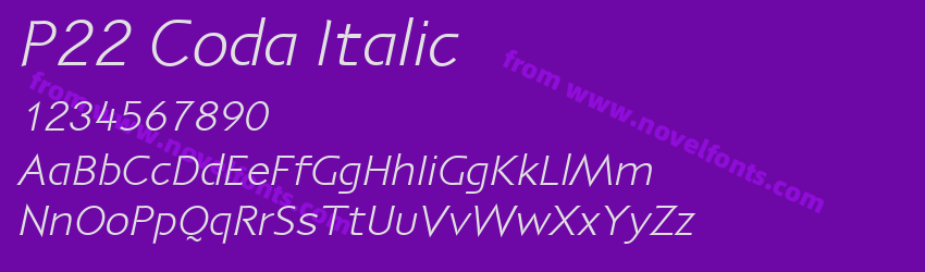 P22 Coda ItalicPreview P22 Coda ItalicPreview
