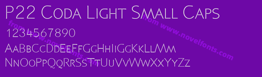 P22 Coda Light Small CapsPreview P22 Coda Light Small CapsPreview