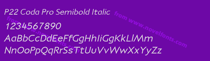 P22 Coda Pro Semibold ItalicPreview P22 Coda Pro Semibold ItalicPreview