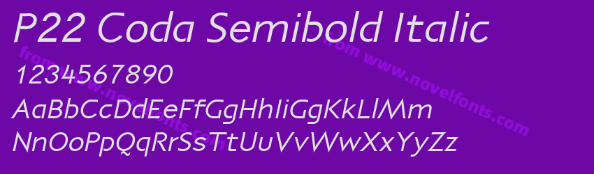 P22 Coda Semibold ItalicPreview P22 Coda Semibold ItalicPreview