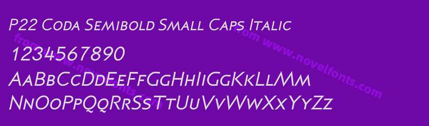 P22 Coda Semibold Small Caps ItalicPreview P22 Coda Semibold Small Caps ItalicPreview