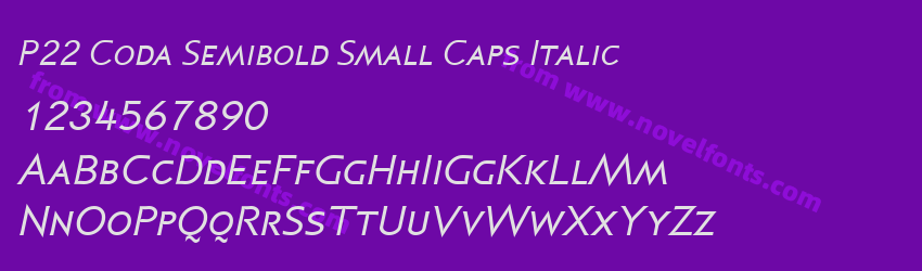 P22 Coda Semibold Small Caps ItalicPreview P22 Coda Semibold Small Caps ItalicPreview
