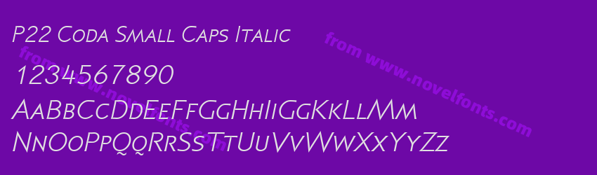 P22 Coda Small Caps ItalicPreview P22 Coda Small Caps ItalicPreview
