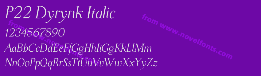 P22 Dyrynk ItalicPreview P22 Dyrynk ItalicPreview