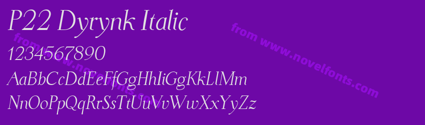 P22 Dyrynk ItalicPreview P22 Dyrynk ItalicPreview
