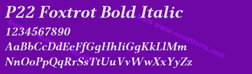 P22 Foxtrot Bold ItalicPreview P22 Foxtrot Bold ItalicPreview