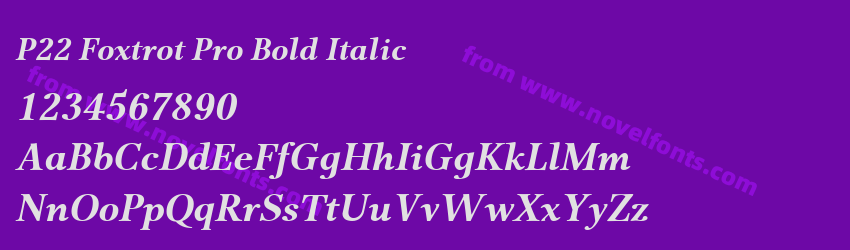 P22 Foxtrot Pro Bold ItalicPreview P22 Foxtrot Pro Bold ItalicPreview