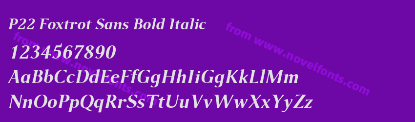 P22 Foxtrot Sans Bold ItalicPreview P22 Foxtrot Sans Bold ItalicPreview