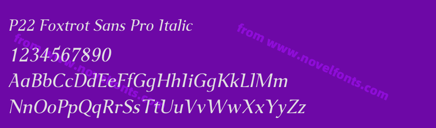P22 Foxtrot Sans Pro ItalicPreview P22 Foxtrot Sans Pro ItalicPreview