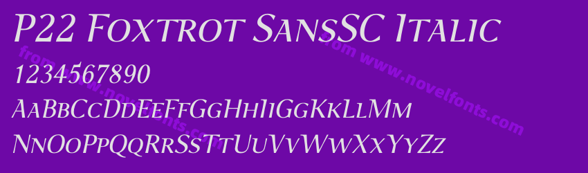 P22 Foxtrot SansSC ItalicPreview P22 Foxtrot SansSC ItalicPreview