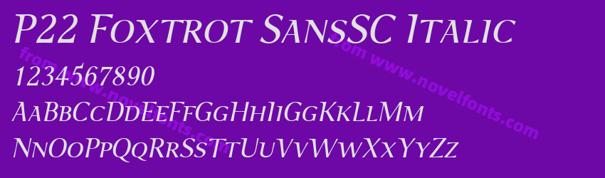 P22 Foxtrot SansSC ItalicPreview P22 Foxtrot SansSC ItalicPreview