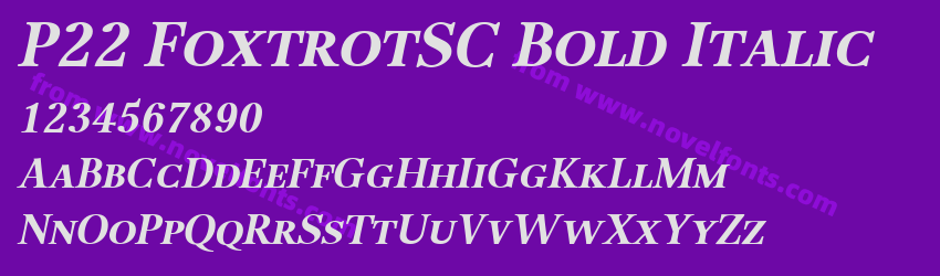 P22 FoxtrotSC Bold ItalicPreview P22 FoxtrotSC Bold ItalicPreview