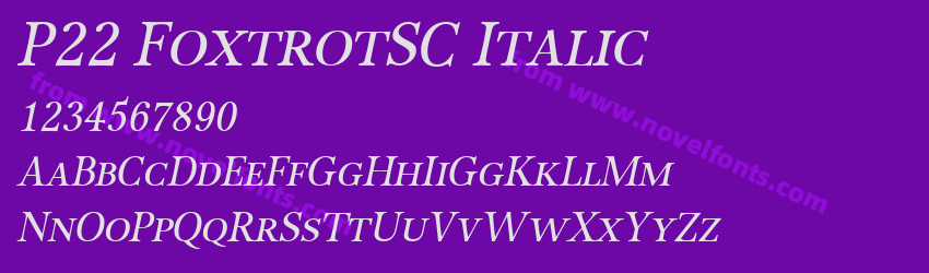 P22 FoxtrotSC ItalicPreview P22 FoxtrotSC ItalicPreview