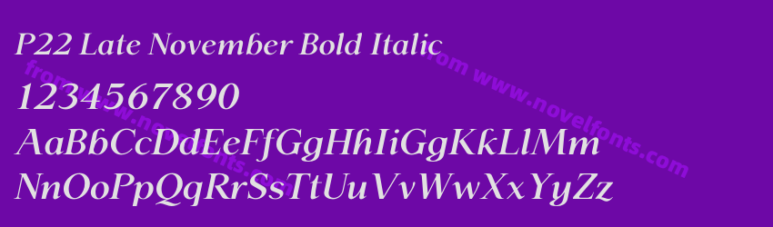 P22 Late November Bold ItalicPreview P22 Late November Bold ItalicPreview
