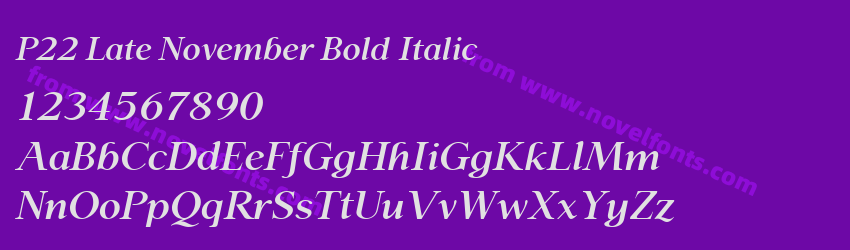 P22 Late November Bold ItalicPreview P22 Late November Bold ItalicPreview