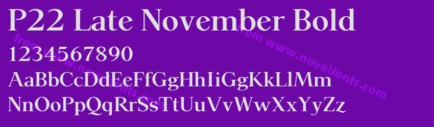 P22 Late November BoldPreview P22 Late November BoldPreview