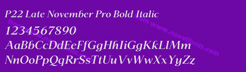 P22 Late November Pro Bold ItalicPreview P22 Late November Pro Bold ItalicPreview