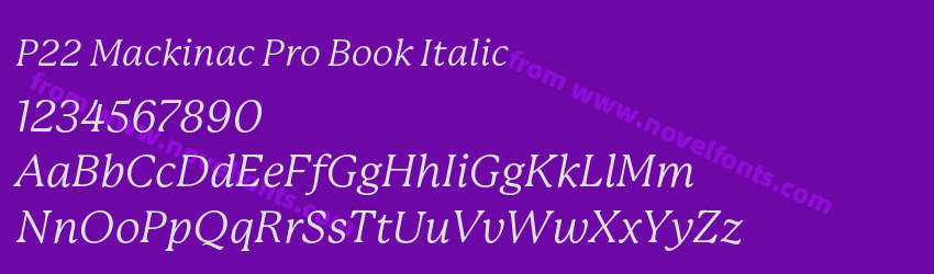 P22 Mackinac Pro Book ItalicPreview P22 Mackinac Pro Book ItalicPreview