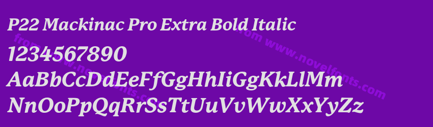 P22 Mackinac Pro Extra Bold ItalicPreview P22 Mackinac Pro Extra Bold ItalicPreview