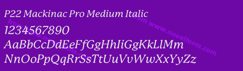 P22 Mackinac Pro Medium ItalicPreview P22 Mackinac Pro Medium ItalicPreview