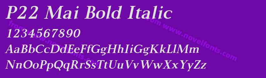P22 Mai Bold ItalicPreview P22 Mai Bold ItalicPreview
