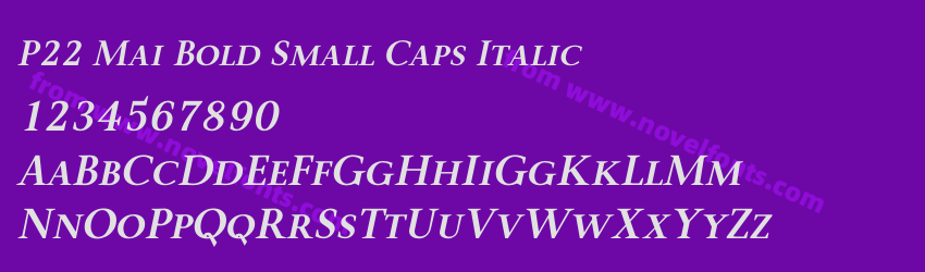 P22 Mai Bold Small Caps ItalicPreview P22 Mai Bold Small Caps ItalicPreview