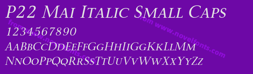 P22 Mai Italic Small CapsPreview P22 Mai Italic Small CapsPreview