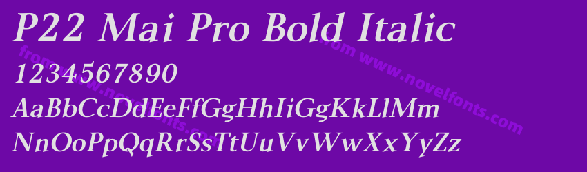 P22 Mai Pro Bold ItalicPreview P22 Mai Pro Bold ItalicPreview