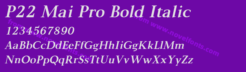 P22 Mai Pro Bold ItalicPreview P22 Mai Pro Bold ItalicPreview