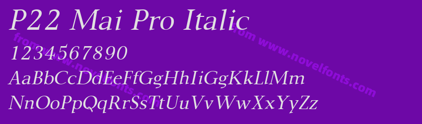 P22 Mai Pro ItalicPreview P22 Mai Pro ItalicPreview