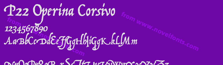 P22 Operina CorsivoPreview P22 Operina CorsivoPreview