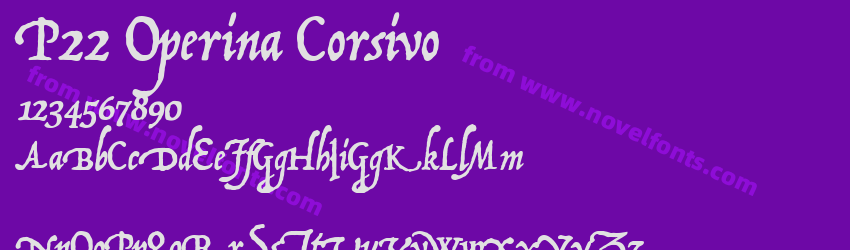 P22 Operina CorsivoPreview P22 Operina CorsivoPreview