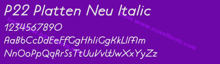 P22 Platten Neu ItalicPreview P22 Platten Neu ItalicPreview