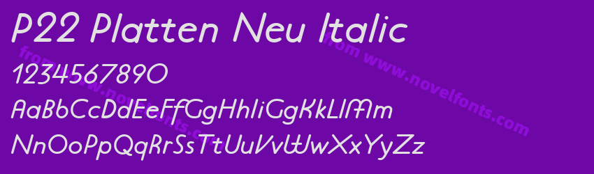 P22 Platten Neu ItalicPreview P22 Platten Neu ItalicPreview