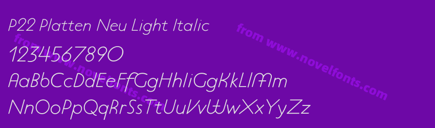 P22 Platten Neu Light ItalicPreview P22 Platten Neu Light ItalicPreview