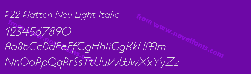 P22 Platten Neu Light ItalicPreview P22 Platten Neu Light ItalicPreview