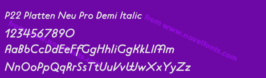 P22 Platten Neu Pro Demi ItalicPreview P22 Platten Neu Pro Demi ItalicPreview