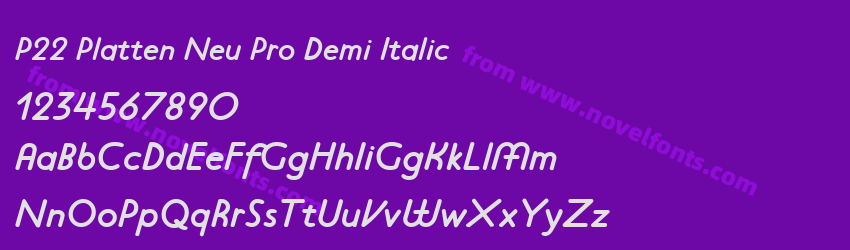 P22 Platten Neu Pro Demi ItalicPreview P22 Platten Neu Pro Demi ItalicPreview