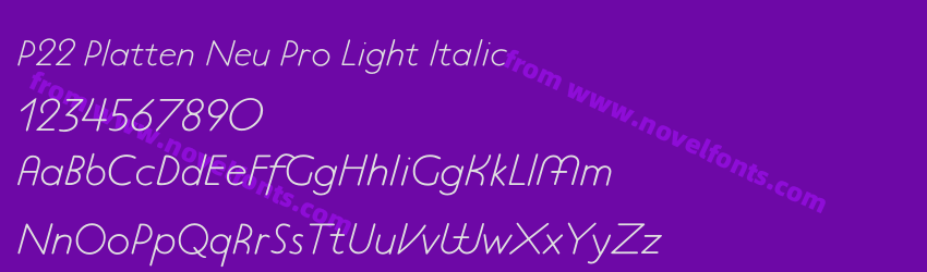 P22 Platten Neu Pro Light ItalicPreview P22 Platten Neu Pro Light ItalicPreview