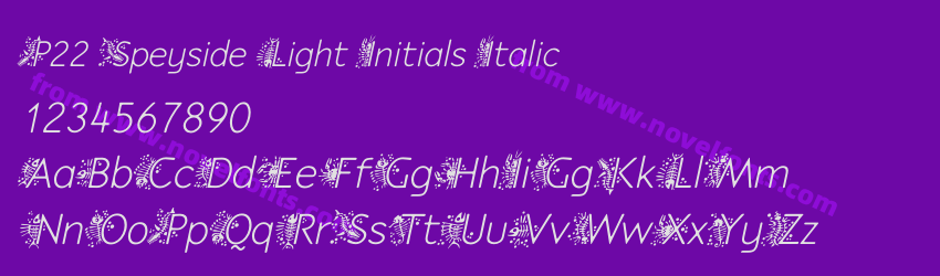 P22 Speyside Light Initials ItalicPreview P22 Speyside Light Initials ItalicPreview