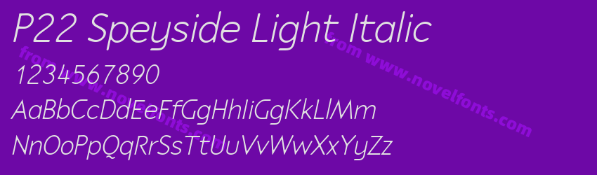 P22 Speyside Light ItalicPreview P22 Speyside Light ItalicPreview