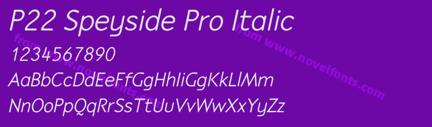 P22 Speyside Pro ItalicPreview P22 Speyside Pro ItalicPreview